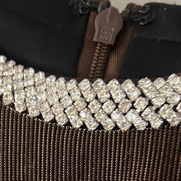 NWT MAC DUGGAL Bodycon Mini Dress with Long Sleeves & Jewel neckline Size 2 - Picture 6 of 15